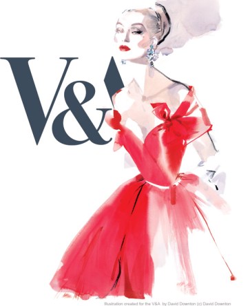 david downton, fashion illustration, V&A
