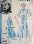 vintage dress pattern, Carole Lombard