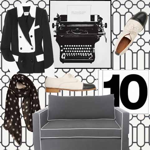 Yves St Laurent tuxedo, bodie & fou, conran, colette, toast, massimo dutti