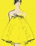 David Downton, yellow fashion illustration