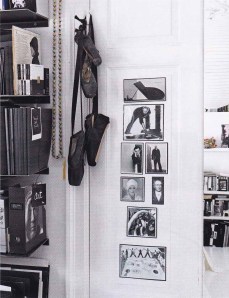 Elle Decoration, black and white interiors, monochrome, black ballet shoes