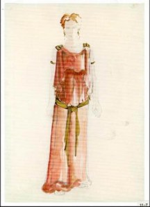 Lucilla, gladiator, red dress