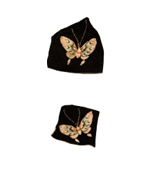 embroidered butterflies