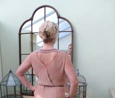 backofdress Nude Vintage 1930s Dress, Back