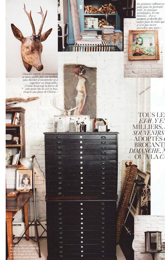 Helena Christensen, at home, the selby