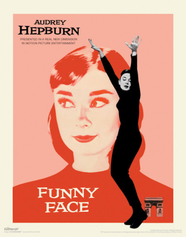 Audrey Hepburn, Funny Face, Pink and Red