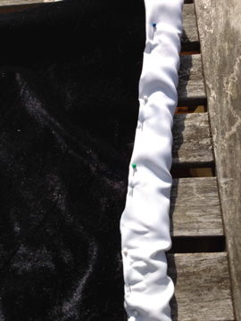 LA Confidential cape, white lining on cape