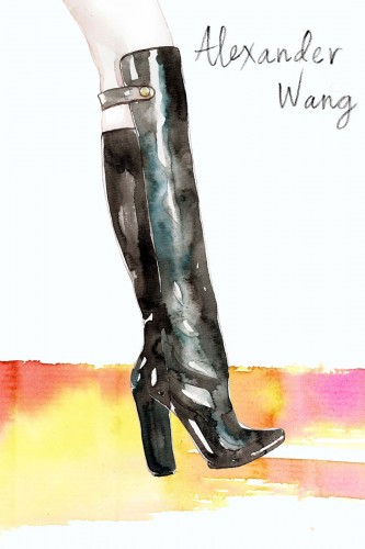 Samantha Hahn, Alexander Wang boots