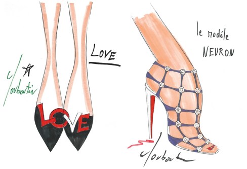 Christian Louboutin, Shoe illustrations