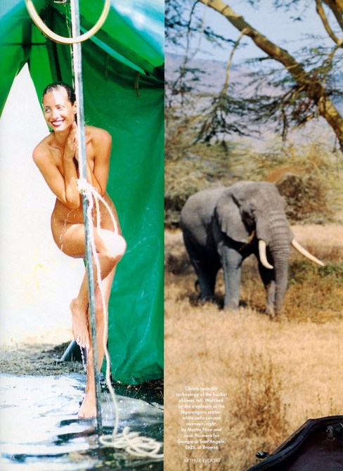 Christy Turlington, Vogue Jan 1992, Arthur Elgort, Africa