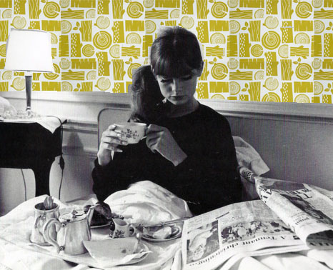 Jean Shrimpton, Logpile wallpaper, Roddy & Ginger