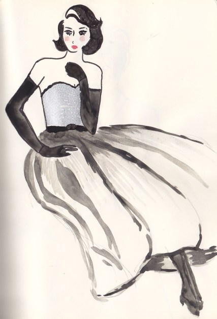 One Vintage Outfit, Carolyn Everitt, Fashion Illustration