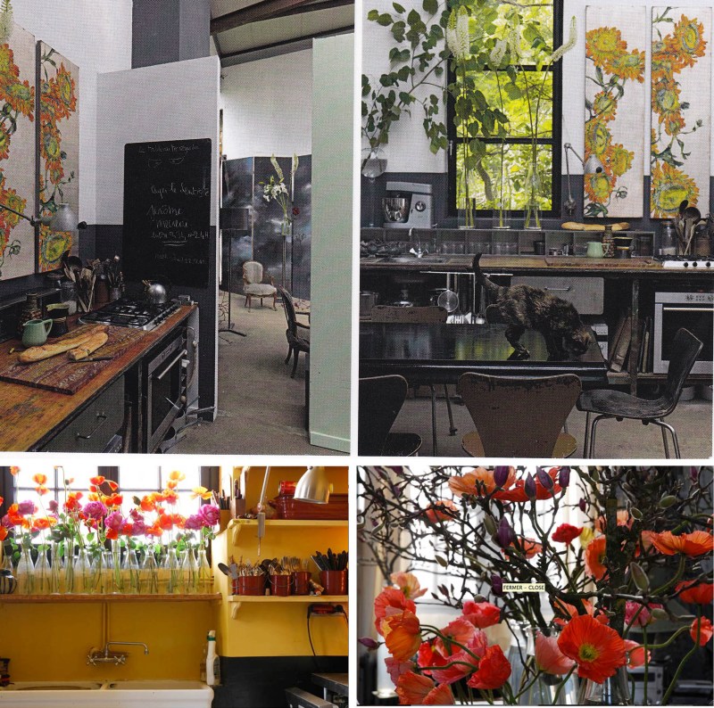 Clare Basler, Flower Portraits, Paris Workshop, kitchen