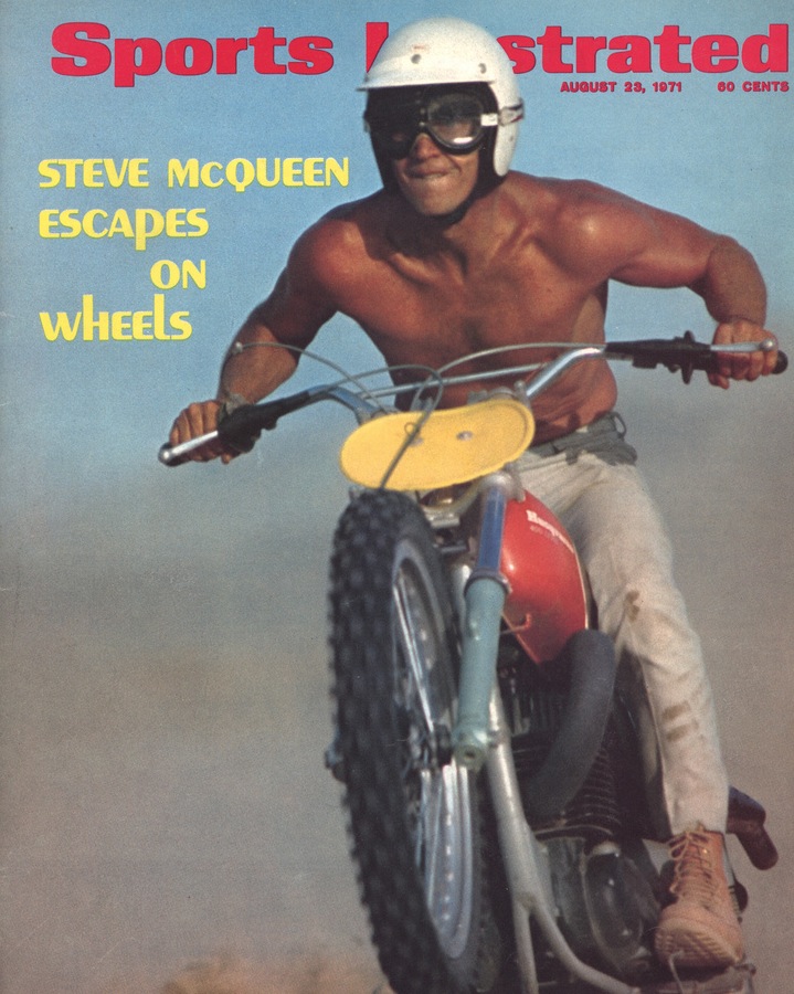 Steve McQueen, racing bike, Sports Illustrated