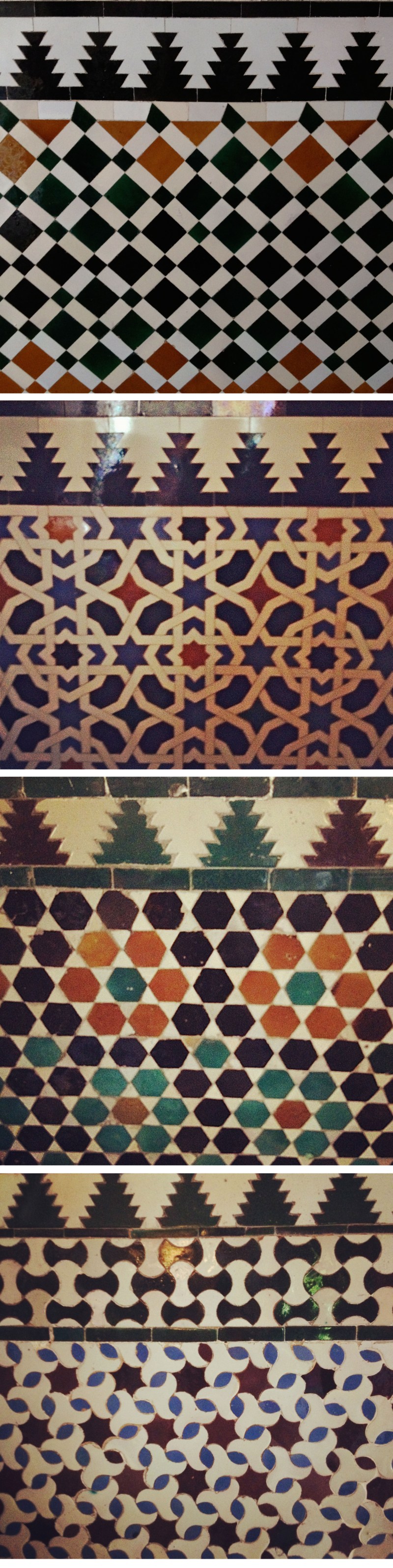 Mudejar, Moorish tile designs, Alcazar, Seville