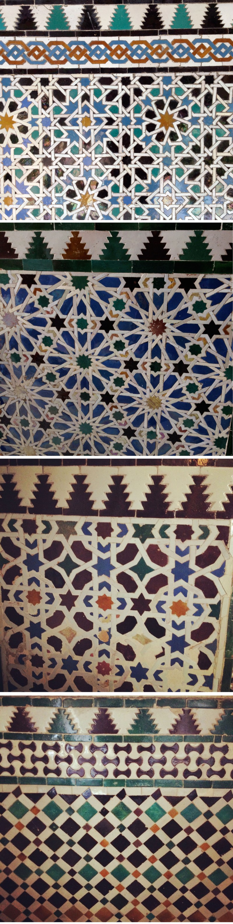 Mudejar, Moorish tile designs, Alcazar, Seville