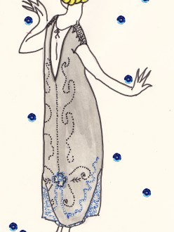 Weimar Republic cabaret, Herr Kettners, 1920s black lace flapper dress, burlesque