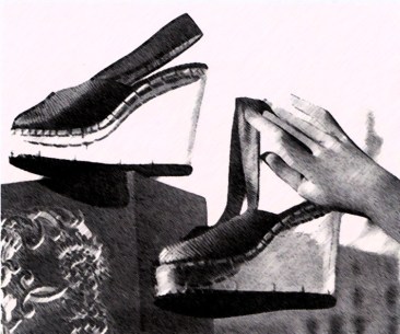 1940's perspex wedges