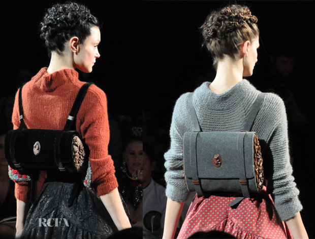 Ulyana Sergeenko, Fall 2012, satchel backpacks