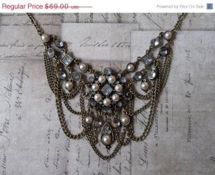 Bib , Etsy necklace, bordello necklace