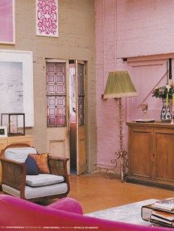 Warehouse, pink, industrial interior, Gary Hume
