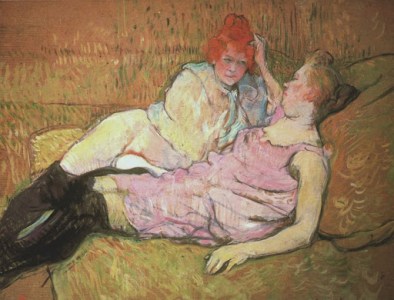 Toulouse Lautrec, Maison Close, two ladies in stockings