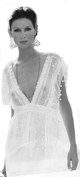 Vintage Whites, bobble edged dress, chloe