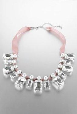 statement necklace, multi faceted stone bib necklace, Marks and Spencer