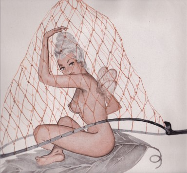 Pin Up Dusty pink fairy