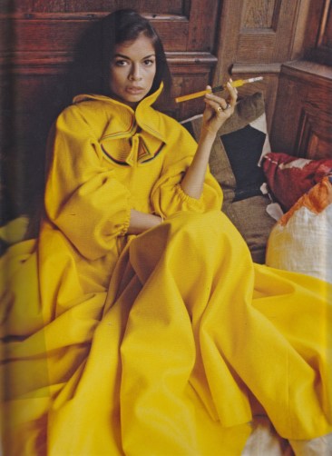 Decades by Cameron Silver, Bianca Jagger, yellow kaftan, Zandra Rhodes