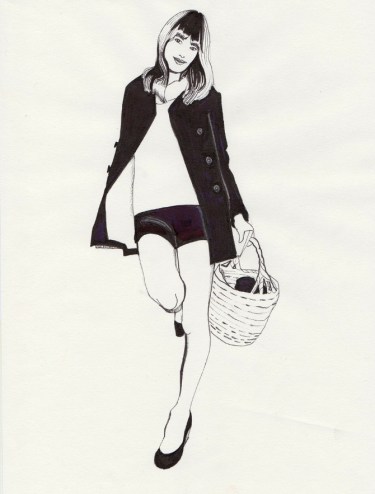 Daphne van den heuvel, fashion illustration, Jane Birkin