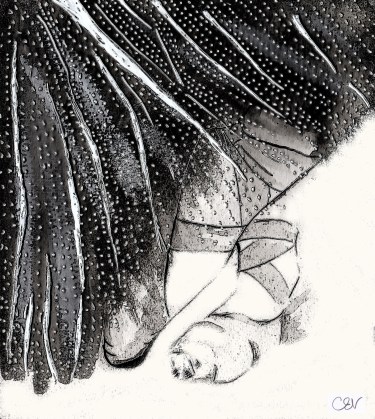 Ballet illustration, Carolyn Everitt, Pointe Shoes & Tulle