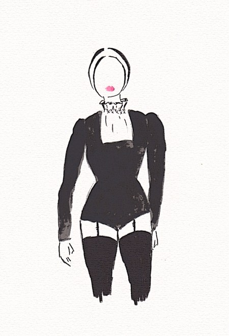 Ulyana Sergeenko AW 2013 Couture,  fashion illustration, Carolyn Everitt