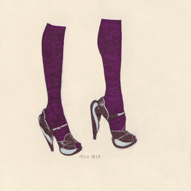 Anna Higgie, Miu Miu shoes