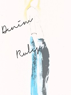 Carolyn Everitt, fashion illustration, denim rules
